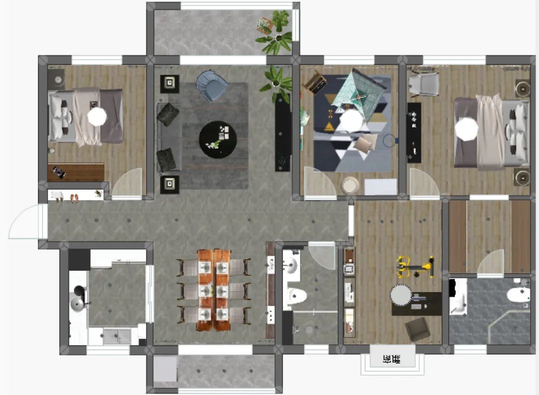 142㎡--保利国际社区户型解析02调整建议_平面布置图